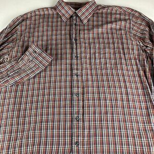 Outback Rider Flannel Shirt Mens XXL Plaid Button Up Cotton Long Sleeve Casual